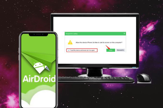 mirror iphone to pc airdroid