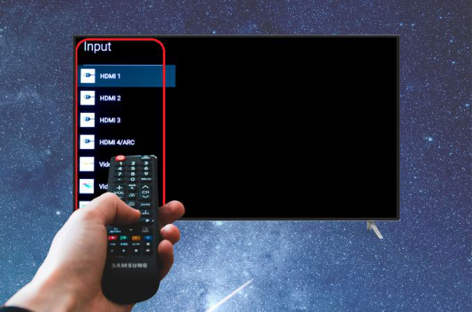 Samsung black screen of death TV input source