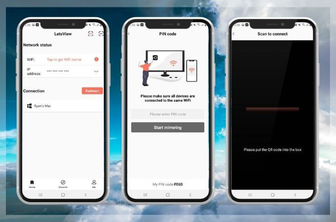 connect iphone to monitor wirelessly with letsview