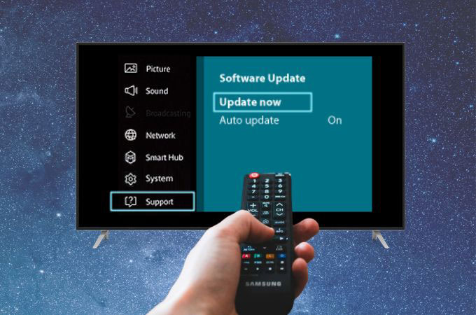Samsung black screen of death TV update software