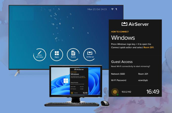 Diffuser Windows 11 avec AirServer