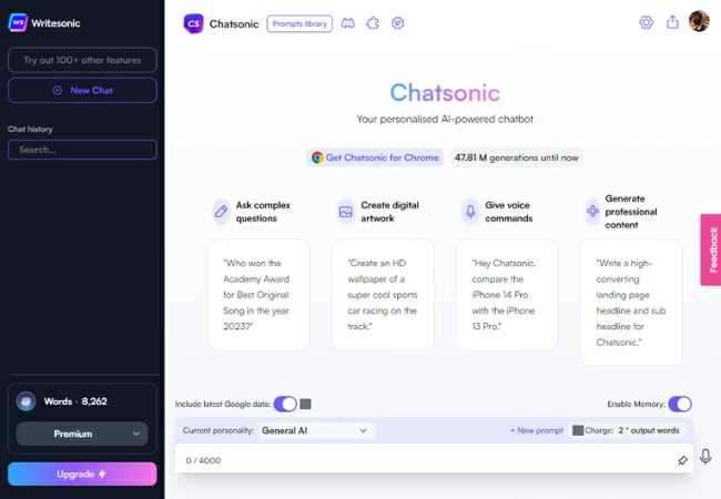 chatsonic chat alternativo