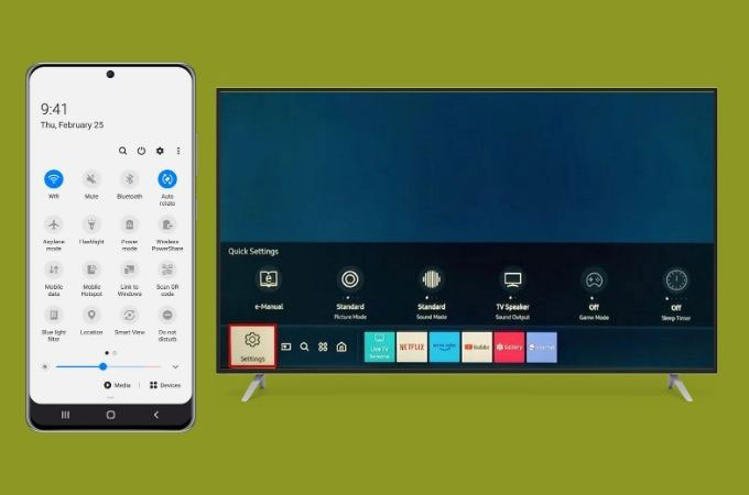 Samsung A03s screencast smart view