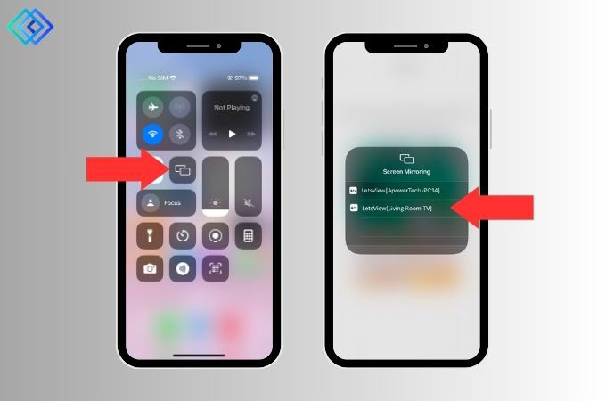 how to connect iPhone to sony TV letsview