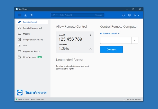 control another computer remotely teamviewer