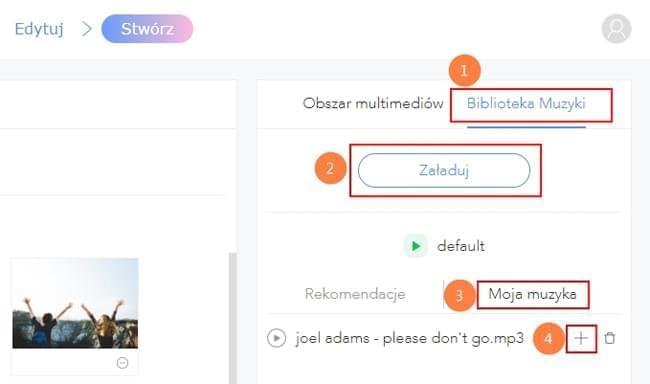 dodaj swoją muzykę