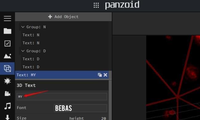 3D Text von Panzoid