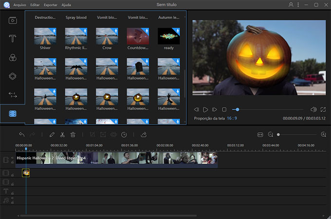 fazer video para halloween 