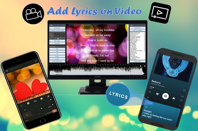 how to add lyrics to a video
