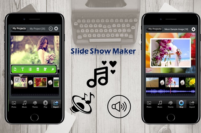 Make a slideshow on iphone