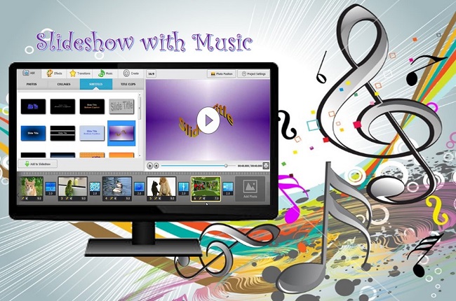 make slideshow with music online
