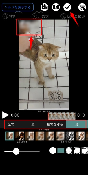 iphone動画モザイク
