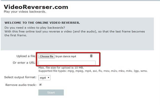 how to reverse a youtube video