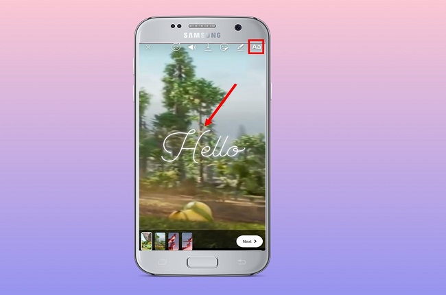 how to create instagram videos with text