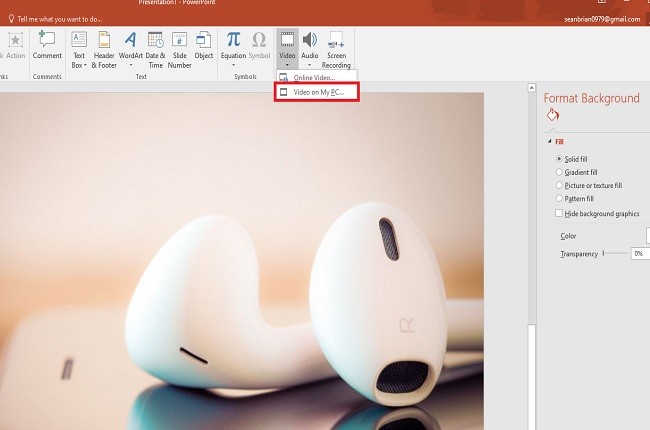 how to add video to powerpoint onlinw