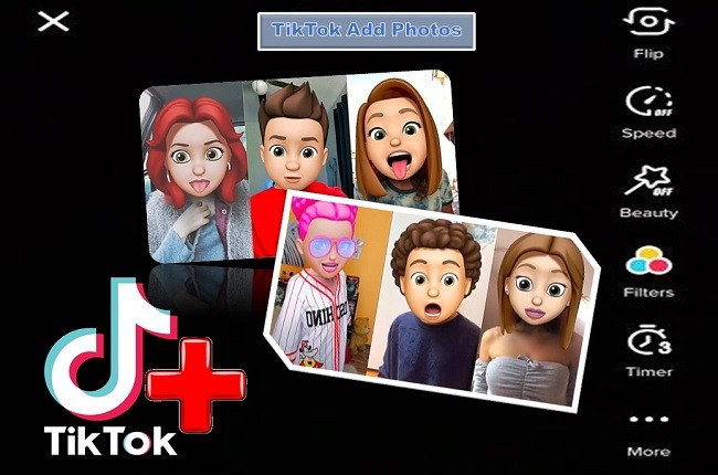 how to add pictures to tik tok video