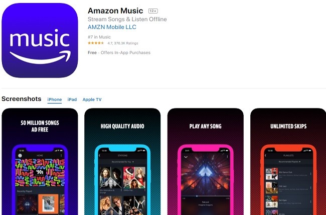 best music player app for iphone with amazon music