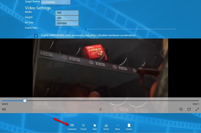 compress your video using windows