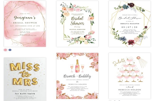 design bridal shower invitations