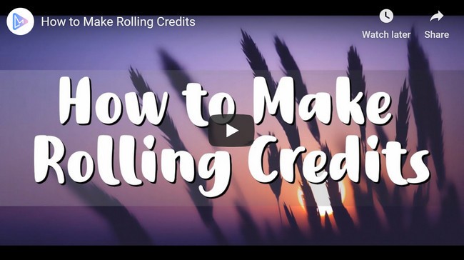 How to make rolling credits