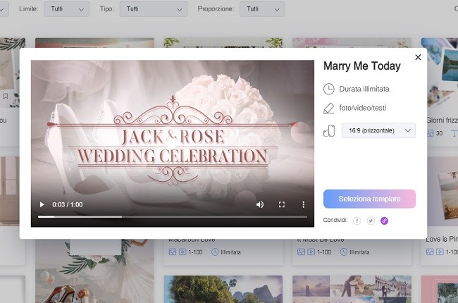 crea partecipazioni matrimonio online