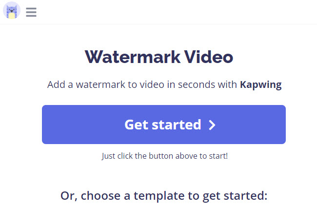 add logo to a video kapwing interface