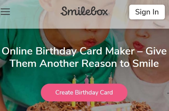 create birthday card with photo smilebox homepage
