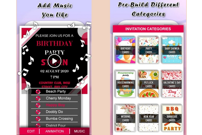 birthday invitation video maker