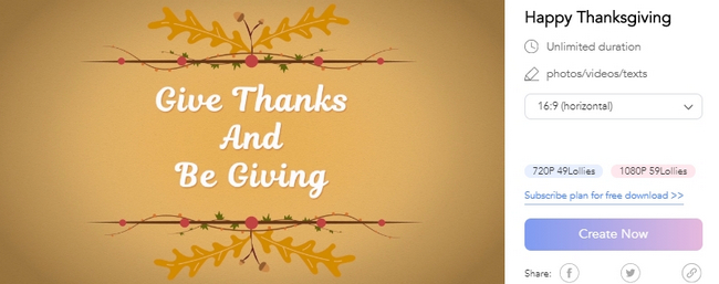happy thanksgiving video template