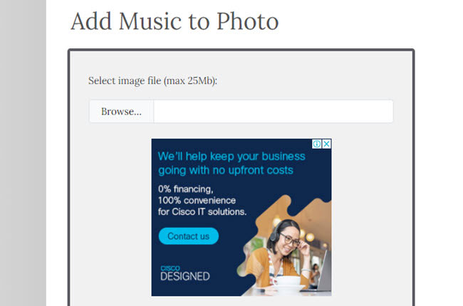 image to video with music using addmusictophoto