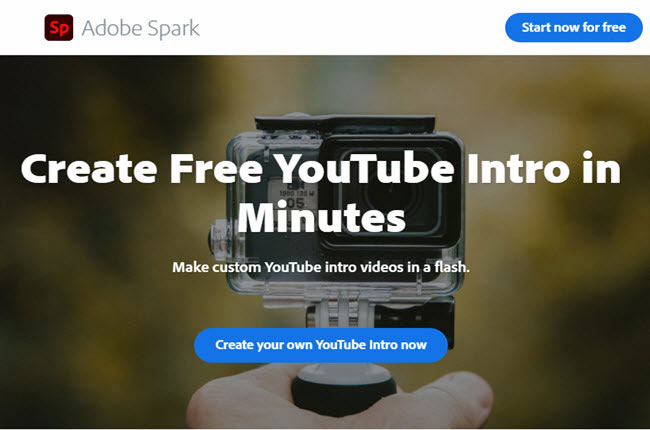 adobe spark interface