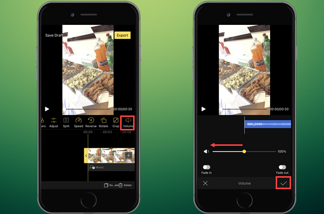 how to mute a video on iphone
