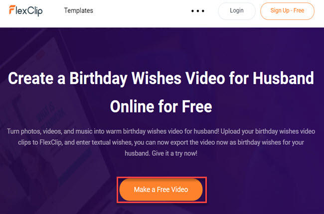 how to make birthday video for husband 