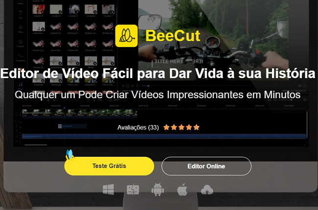 vídeo de imagem de sobreposição de beecut