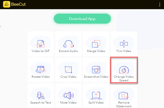 speed up video using with beecut