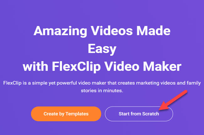 convert portrait video to landscape with flexclip