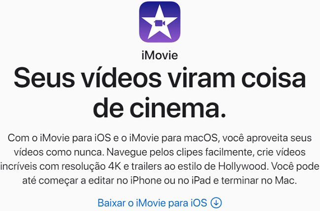 vídeo de imagem de sobreposição imovie