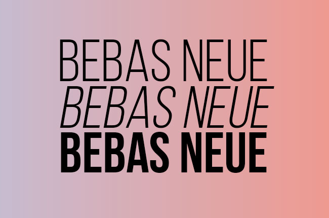 best fonts for video bebas neue