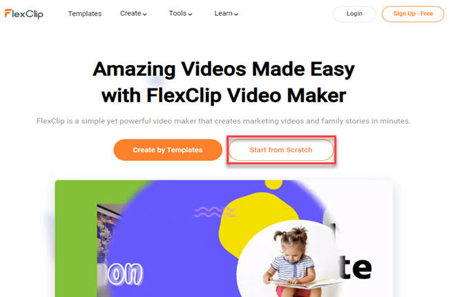 frame by frame video maker flexclip