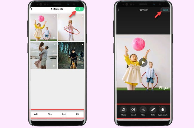 how to make a slideshow on instagram story using pixgram