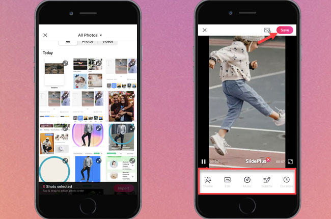 how to make a slideshow on instagram story using slideplus