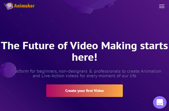 simple video maker named animaker