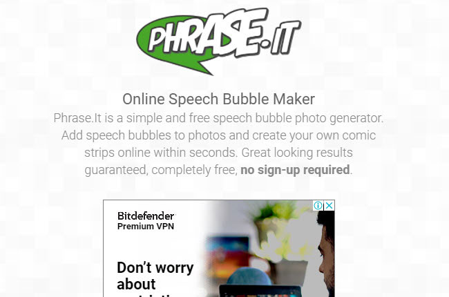 speech bubbles generator named phraseit