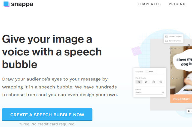 speech bubbles generator named snappa