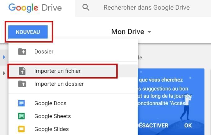 supprimer un filigrane sur Google Drive