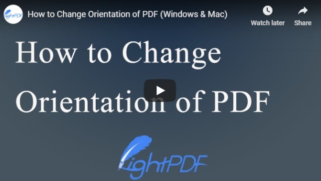 Video for Changing PDF Orientation