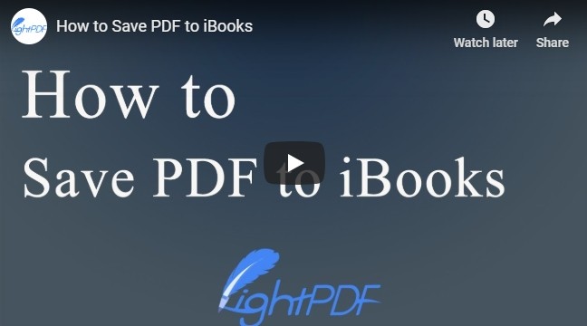 Video for Saving PDF to iBooks