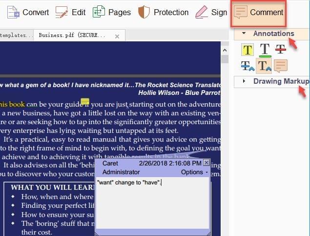 add notes to PDF with ApowerPDF