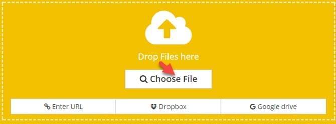 choose file to upload