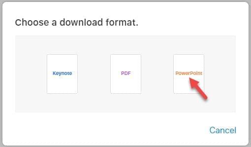 select PowerPoint